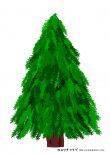 無料ダウンロードプリント：クリスマスツリーのシール台紙（デコなし）